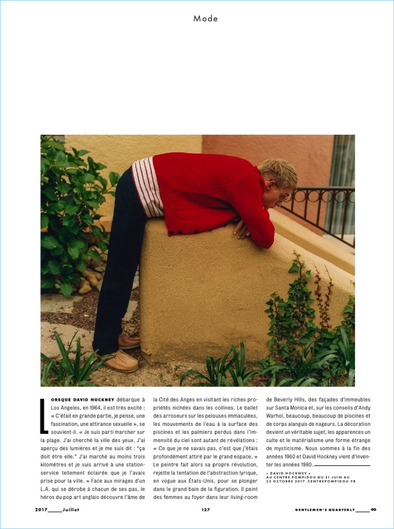 Dylan Moran 2017 Editorial GQ France David Hockney Story