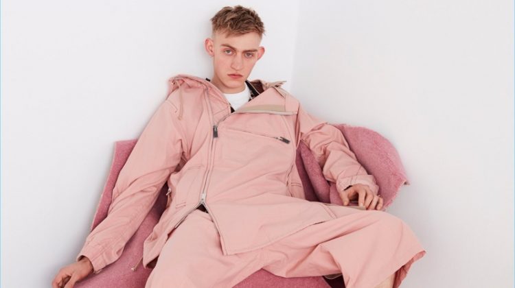 Dylan Moran Rocks Pink Fashions for The Guardian