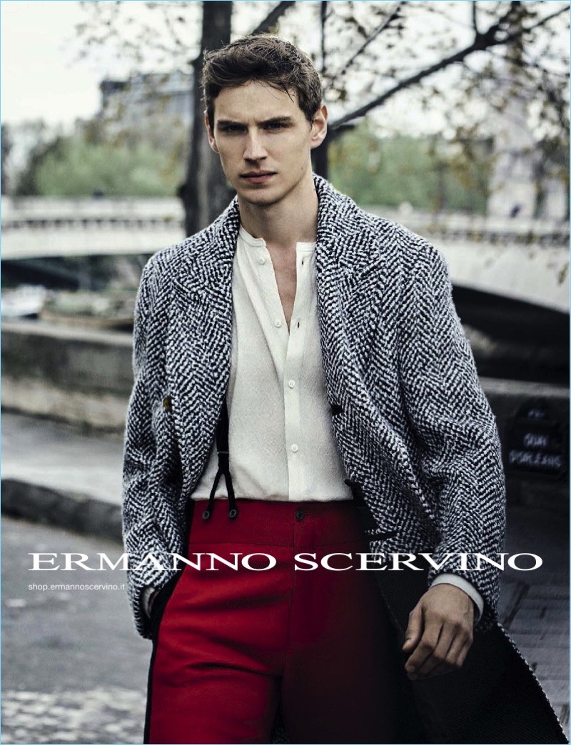 Peter Lindbergh photographs Victor Norlander as the star of Ermanno Scervino's fall-winter 2017 campaign.