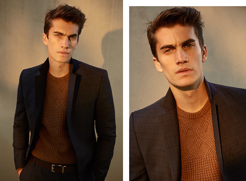 Tomas wears sweater A.P.C., sport coat Manccini, and trousers Kenzo.