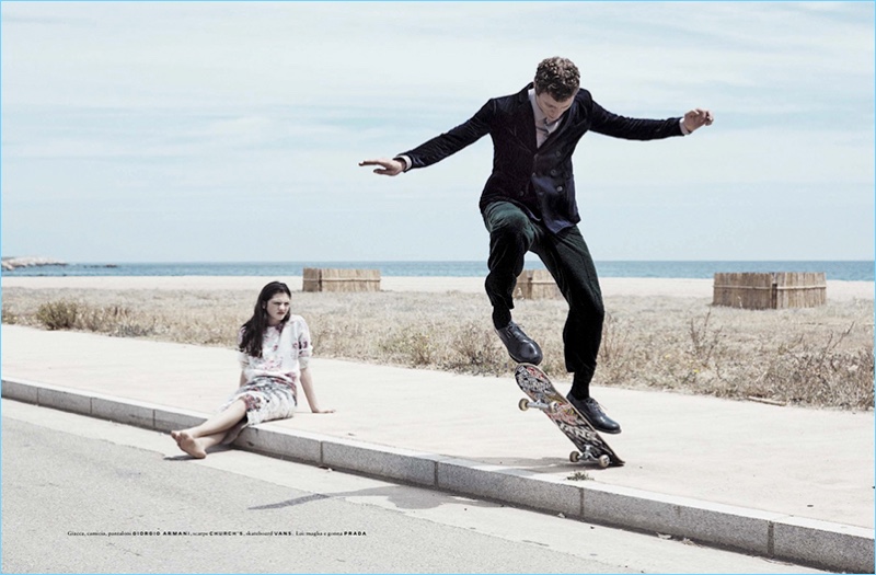 GQ Italia 2017 Editorial A Cold Summer Skateboarding