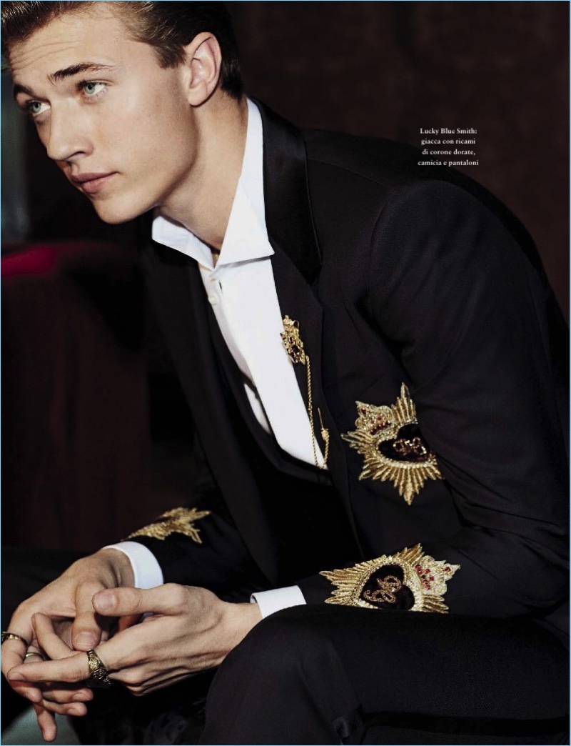 Lucky Blue Smith models a Dolce & Gabbana look for GQ Italia. » Millennial Generation: Rafferty Law, Austin Mahone + More in Dolce & Gabbana for GQ Italia Lucky Blue Smith models a Dolce & Gabbana look for GQ Italia.