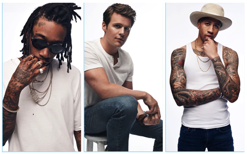 Gap enlists Wiz Khalifa, Jonathan Groff, and Miles Chamley-Watson for its 'Bridging the Gap' campaign. » Wiz Khalifa, Jonathan Groff & Miles Chamley-Watson Front New Gap Campaign Gap enlists Wiz Khalifa, Jonathan Groff, and Miles Chamley-Watson for its 'Bridging the Gap' campaign.