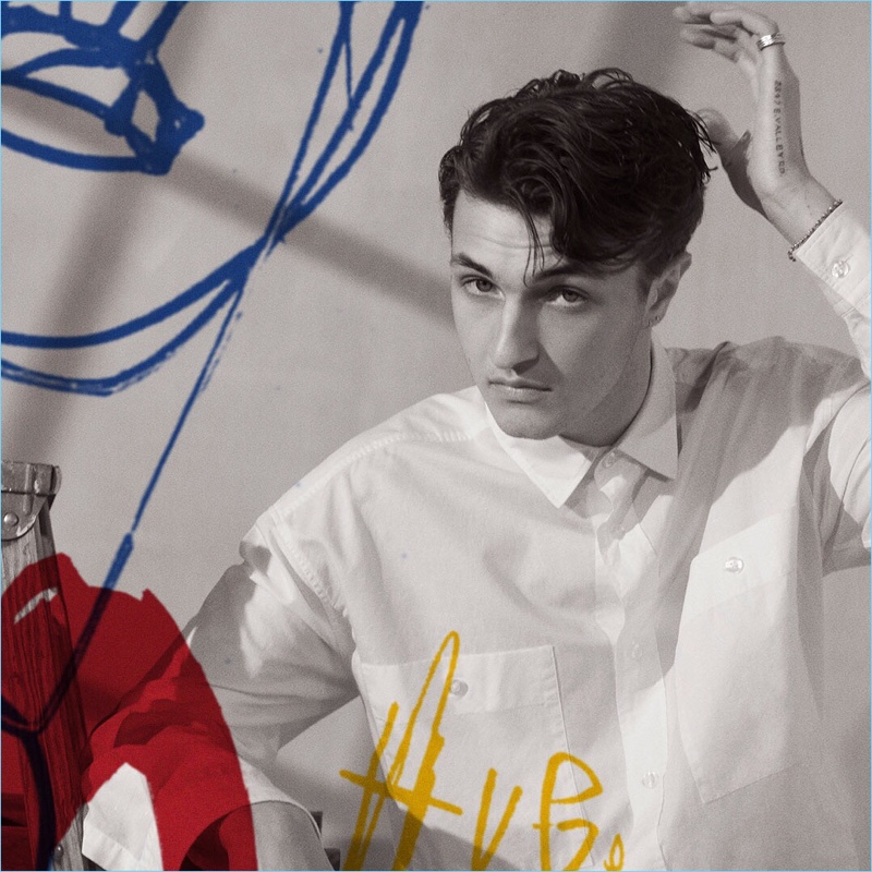 Anwar Hadid stars in HUGO's 2017 Pitti Uomo campaign.