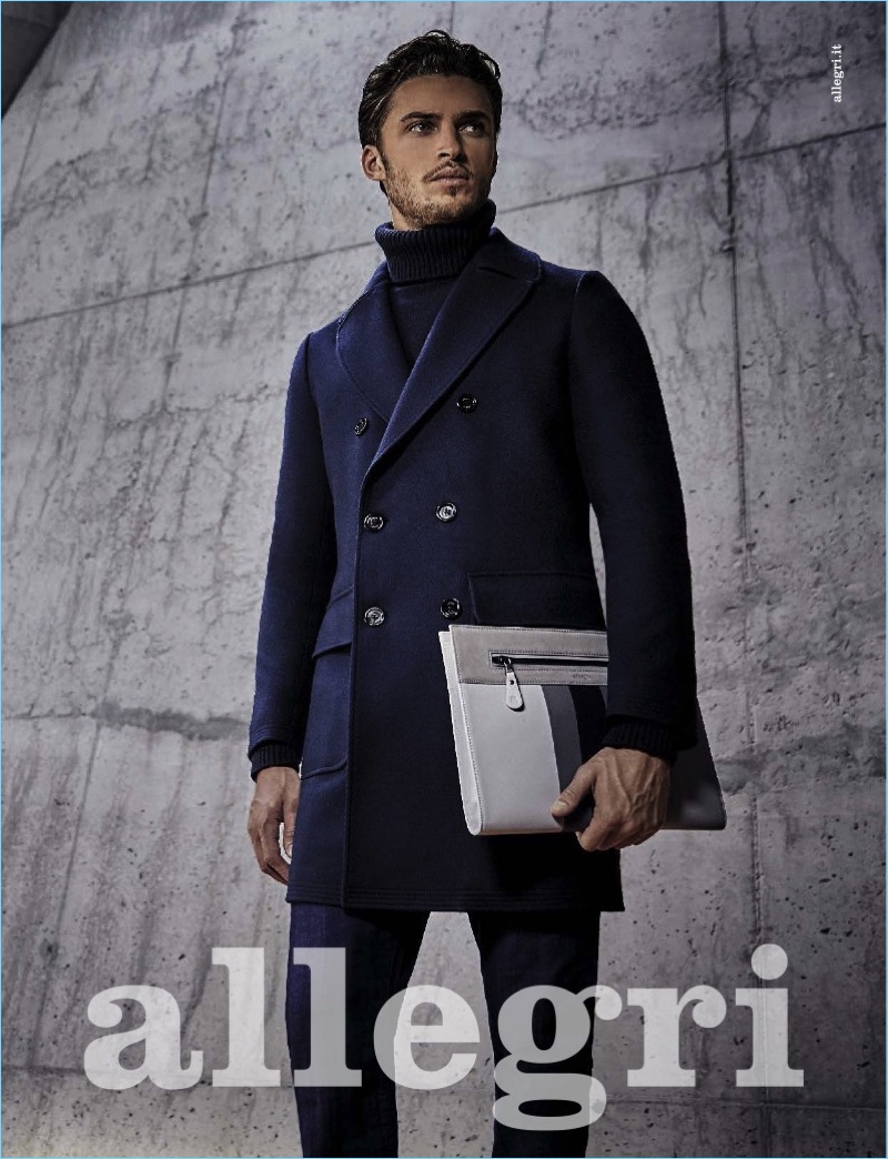 British model Harvey Haydon stars in Allegri's fall-winter 2017 campaign.