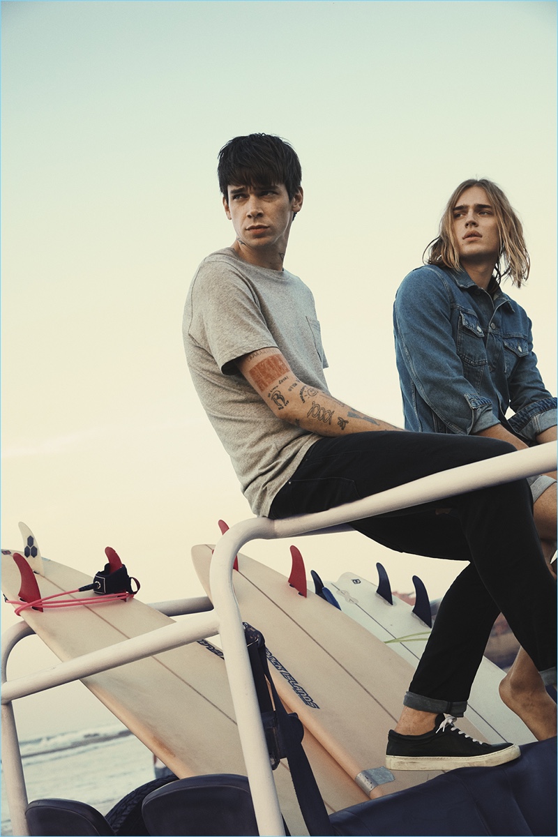 Models Cole Mohr and Ton Heukels star in Jack & Jones' summer 2017 advertising campaign.