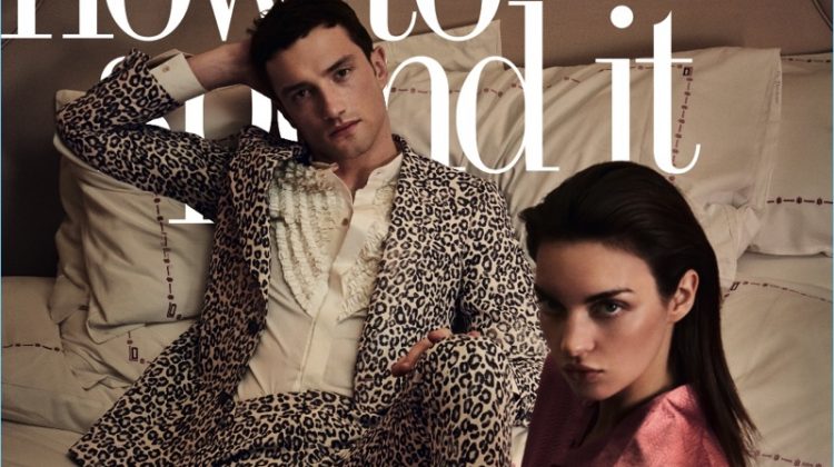 Models Jacob Coupe and Magda Laguinge cover the latest issue of How to Spend It.