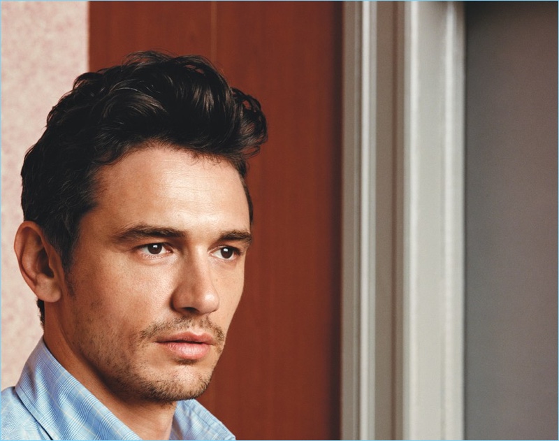 Alasdair McLellan photographs The Deuce star James Franco in a Prada shirt.