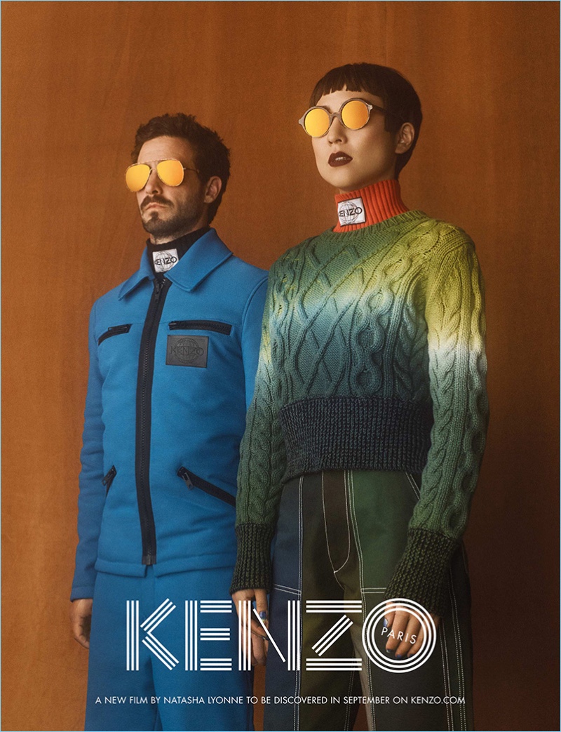 Kenzo enlists James Ransone and Greta Lee as the stars of its fall-winter 2017 campaign.