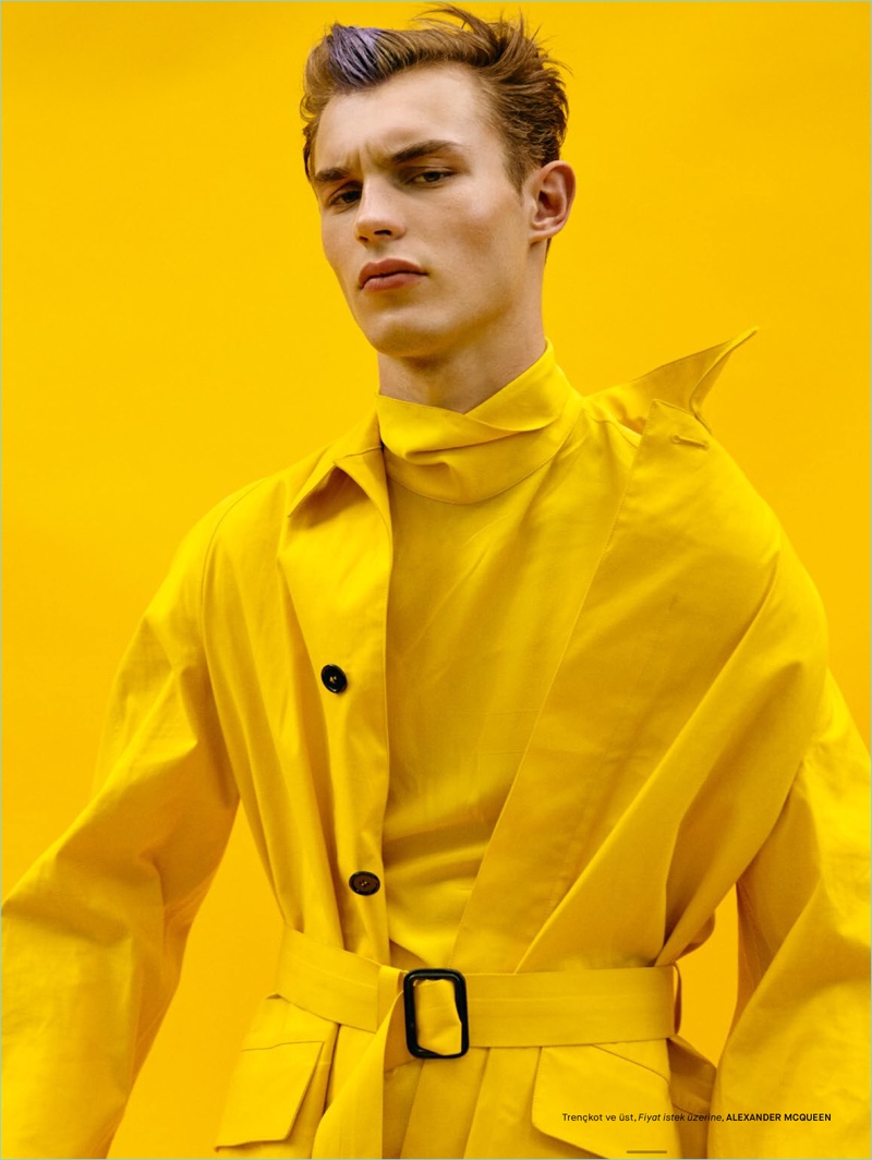 Kit Butler stars in a fashion editorial for GQ Turkey.