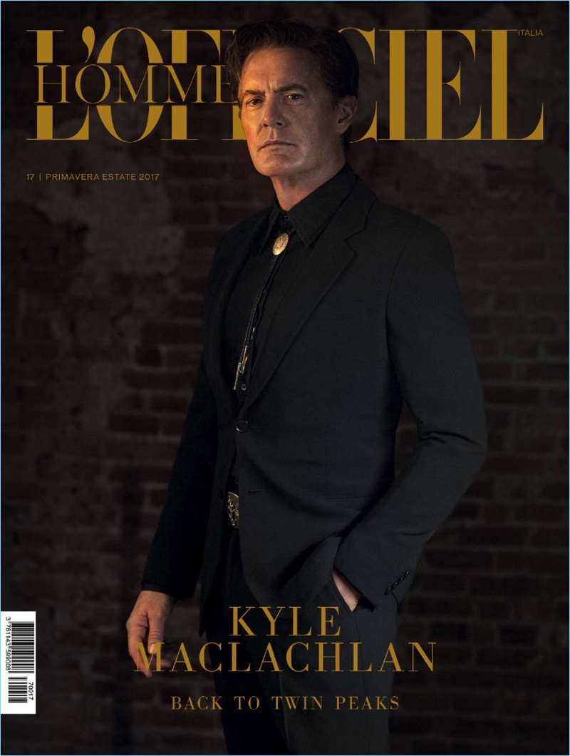 Kyle MacLachlan covers the most recent issue of L'Officiel Hommes Italia.