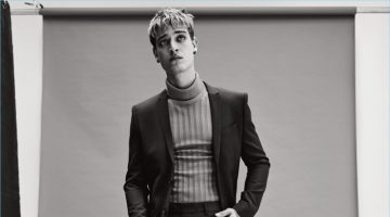 Alpha Male: Jonathan Bellini, Jhonattan Burjack + More for LUI Jonathan Bellini dons a suit by The Kooples with a Gucci turtleneck sweater and Balenciaga boots.