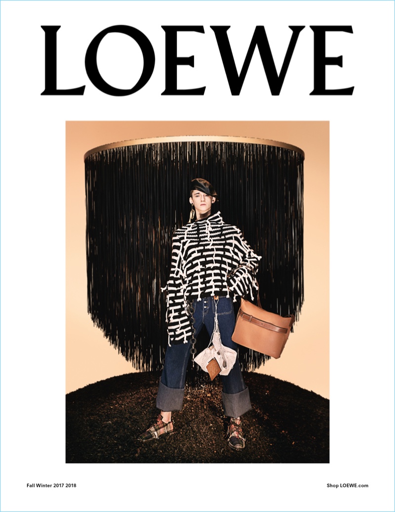 Loewe taps Max Overshiner for its fall-winter 2017 campaign.