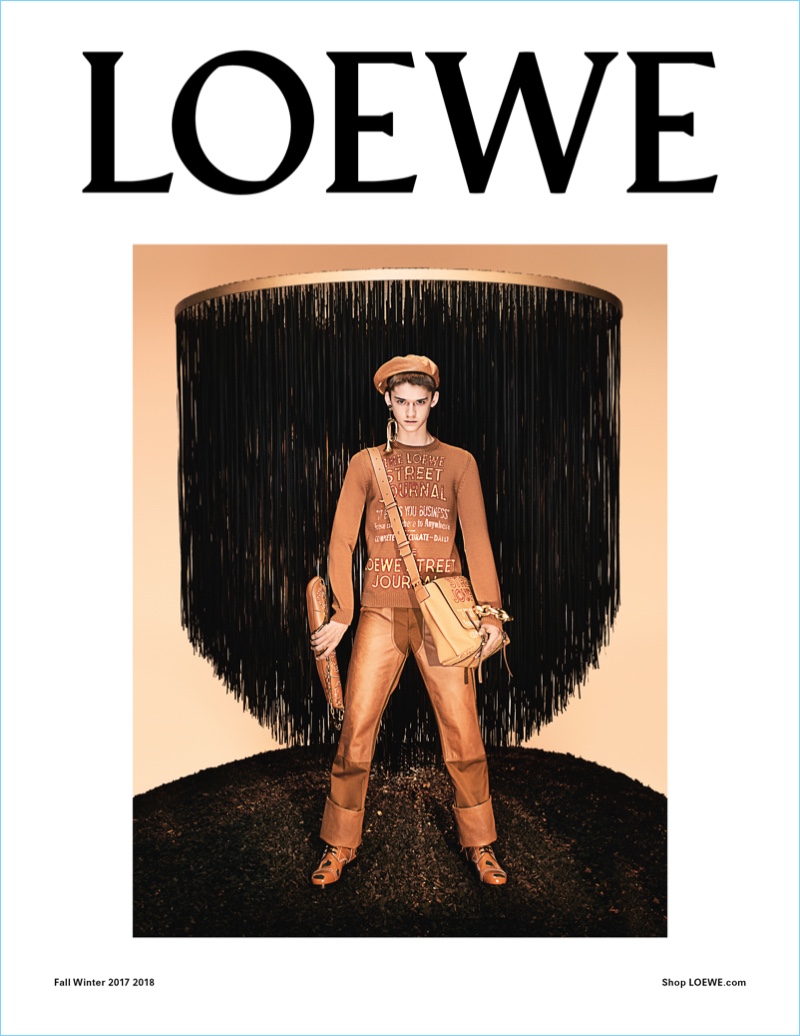 Steven Meisel photographs Max Overshiner for Loewe's fall-winter 2017 campaign.