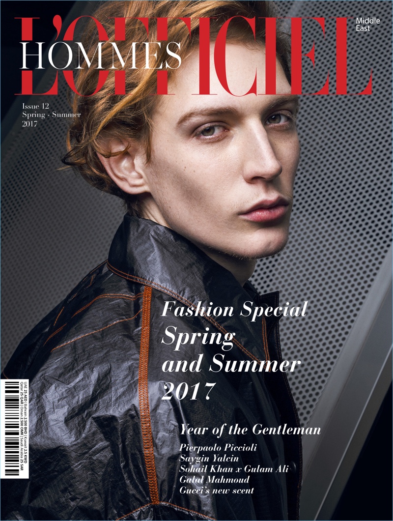 Lucas Dambros covers the most recent issue of L'Officiel Hommes Middle East.