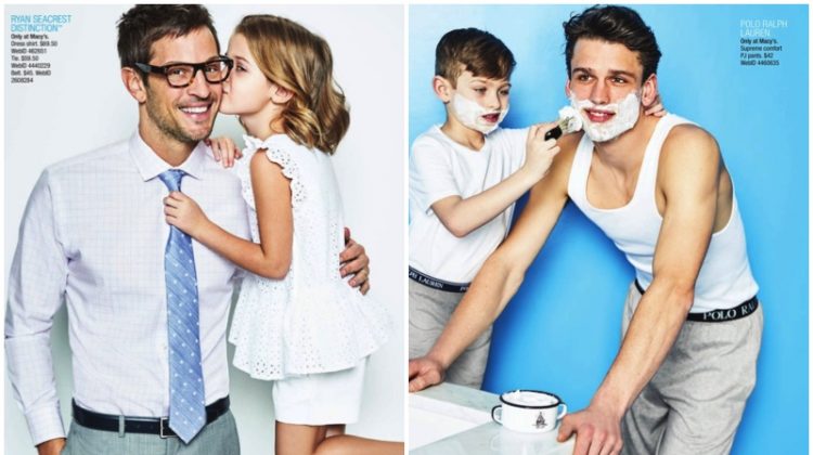 Models Kelly Rippy and Simon Nessman come together for Macy's Father's Day 2017 catalogue.