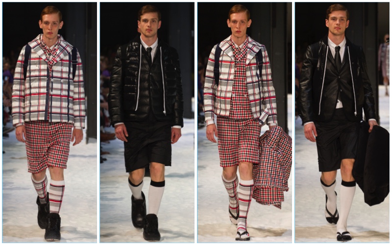 Moncler Gamme Bleu presents its spring-summer 2018 men's collection during Milan Fashion Week.