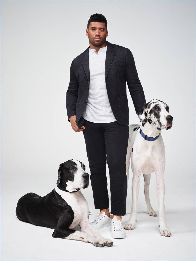 Russell Wilson takes to the studio for Nordstrom's Anniversary Sale campaign.