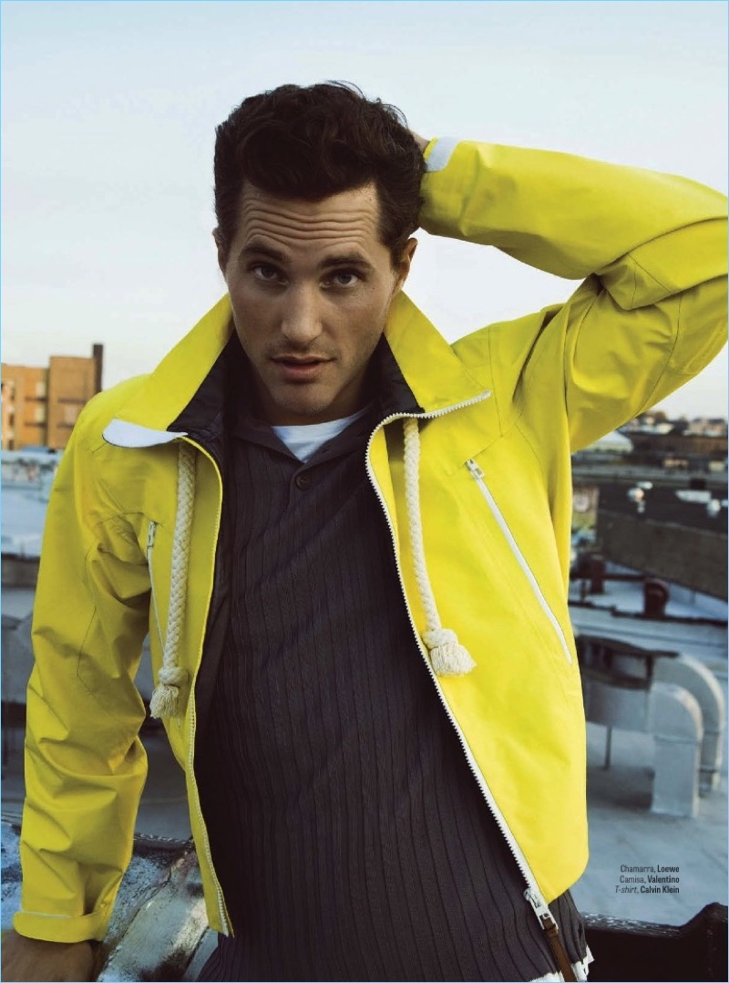 British model Ollie Edwards sports retro-inspired styles for the latest issue of GQ México.