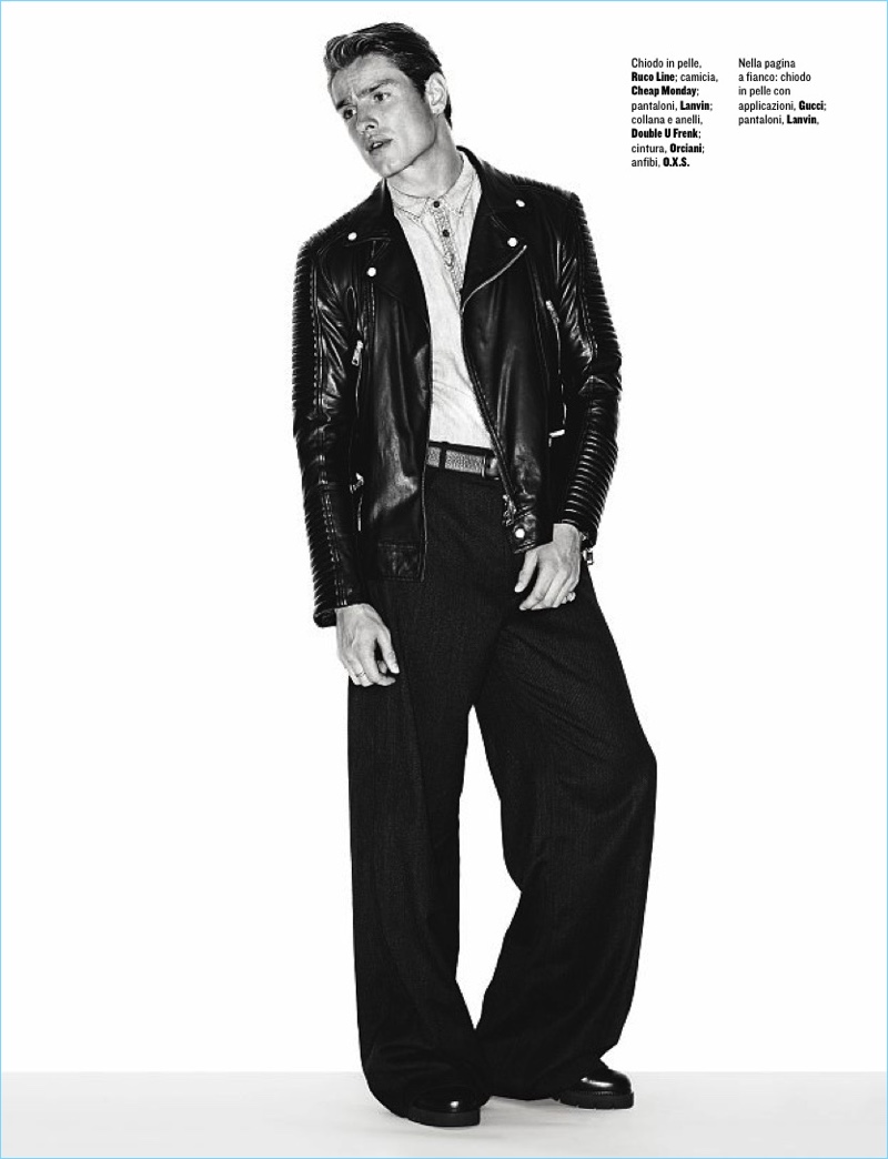 Patrick O'Donnell Rocks Leather Fashions for Style Magazine