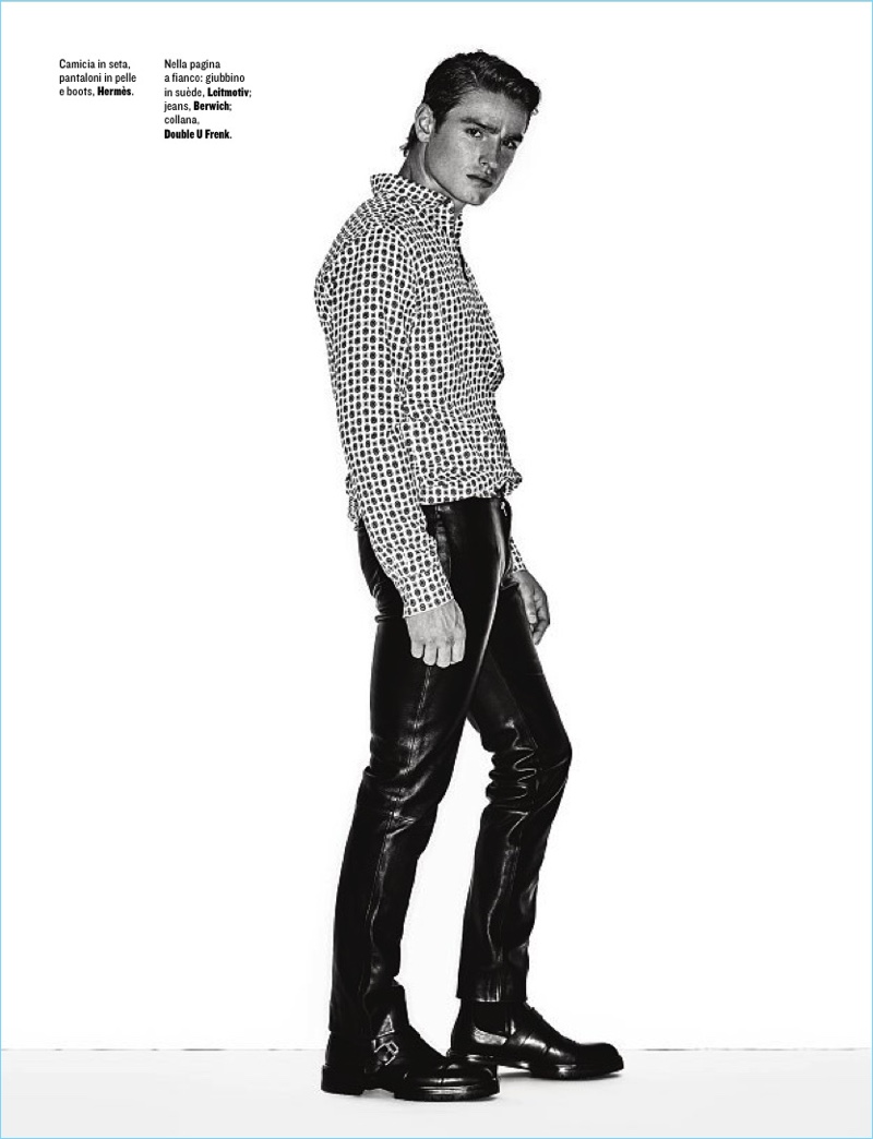 Patrick ODonnell 2017 Editorial Style Magazine Leather Pants