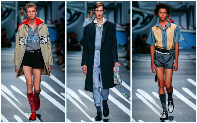 Prada presents its spring-summer 2018 men's collection during Milan Fashion Week.