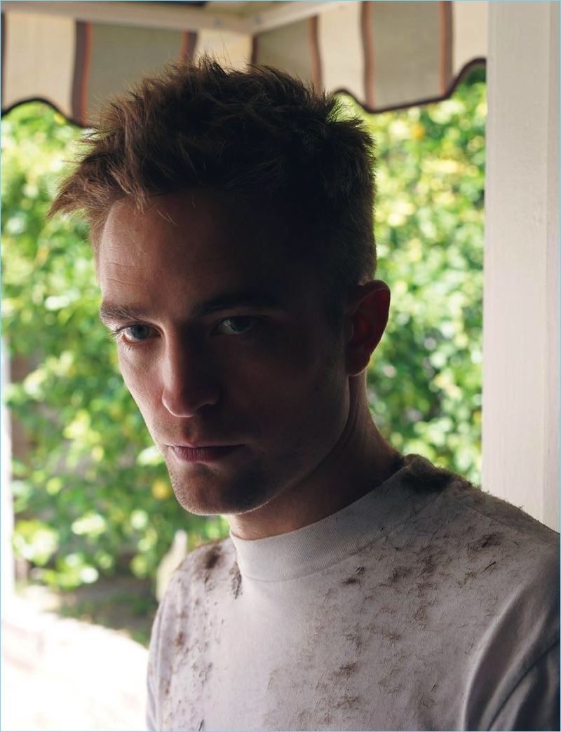 Actor Robert Pattinson wears a vintage shirt for the pages of Crash magazine.