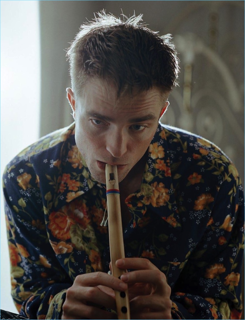 Donning a vintage floral print shirt, Robert Pattinson appears in a new photo shoot. » Robert Pattinson Covers Crash in Dior, Talks Indie Projects Donning a vintage floral print shirt, Robert Pattinson appears in a new photo shoot.