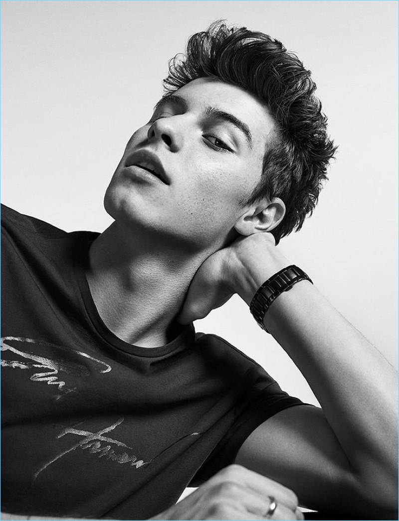 Shawn Mendes fronts Emporio Armani's Connected campaign.