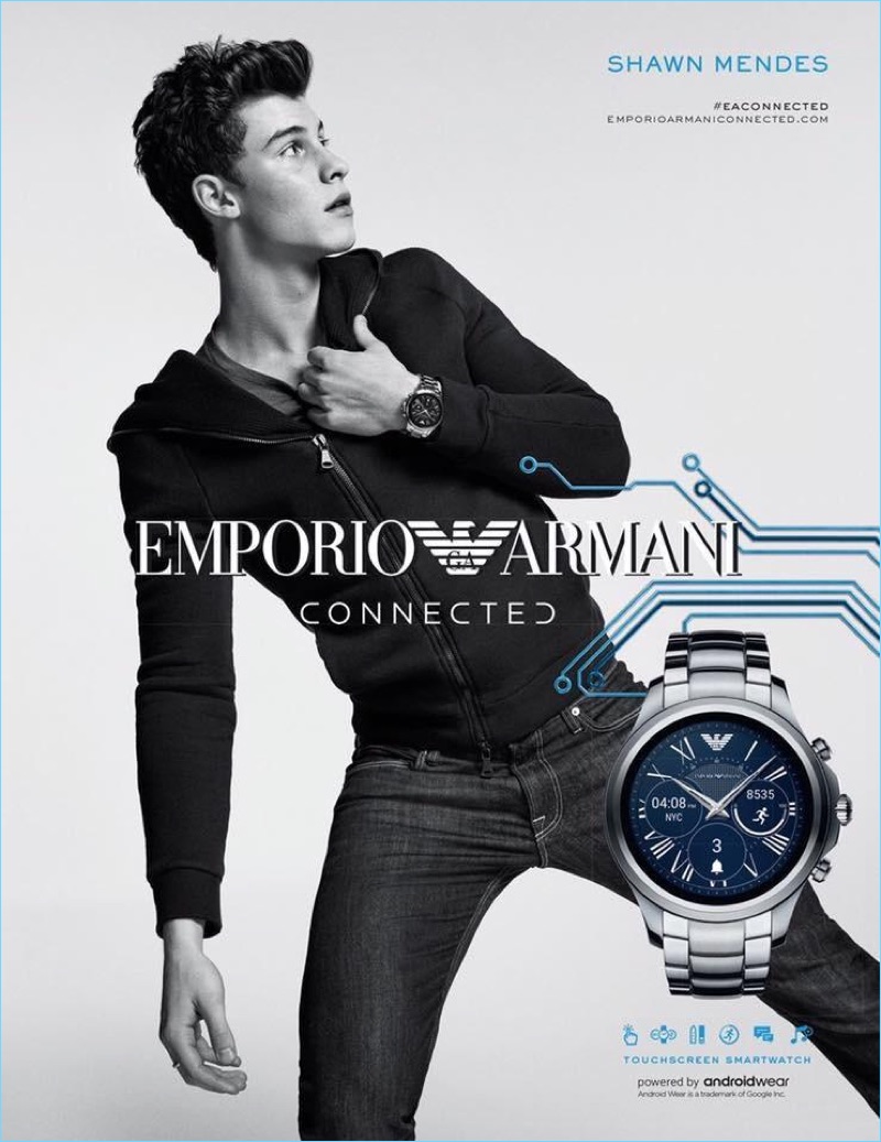 Emporio Armani enlists Shawn Mendes as the star of its Connected campaign.