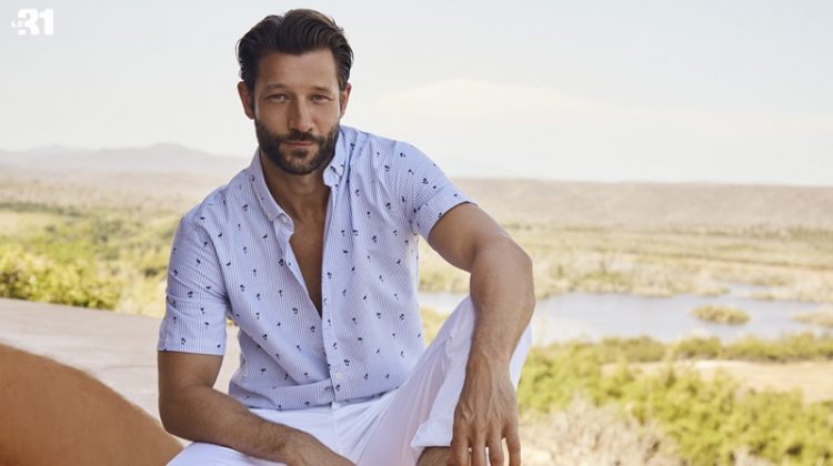 John Halls Wears Vacation Styled Fashions for Simons