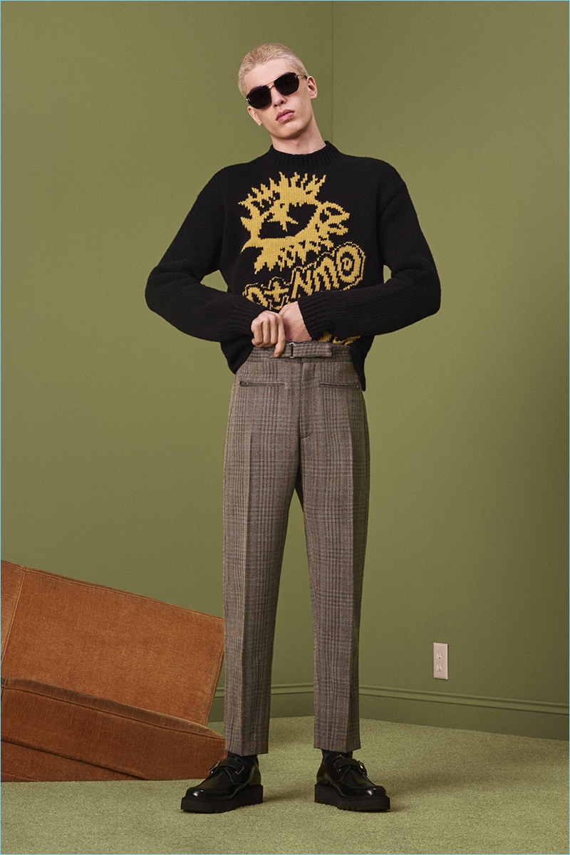 Graphic knitwear evolves as a Stella McCartney signature for men.