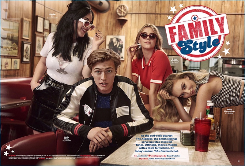 Lucky Blue Smith and The Atomics appear in the July/August 2017 issue of Seventeen magazine.