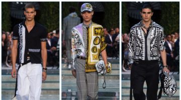 Versace presents its spring-summer 2018 men's collection during Milan Fashion Week.