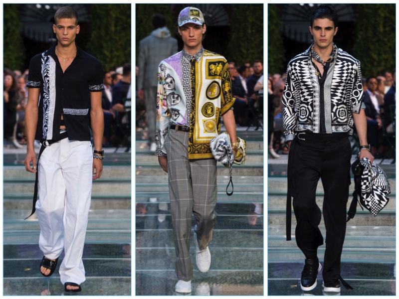 Versace presents its spring-summer 2018 men's collection during Milan Fashion Week. » Versace Homecoming: Explore the Brand's Print Heavy Spring '18 Collection Versace presents its spring-summer 2018 men's collection during Milan Fashion Week.