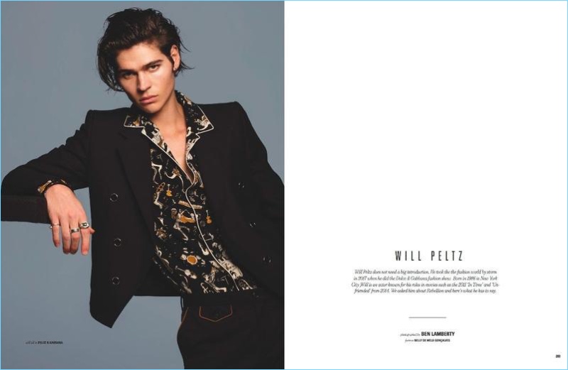 Ben Lamberty photographs Will Peltz in Dolce & Gabbana.