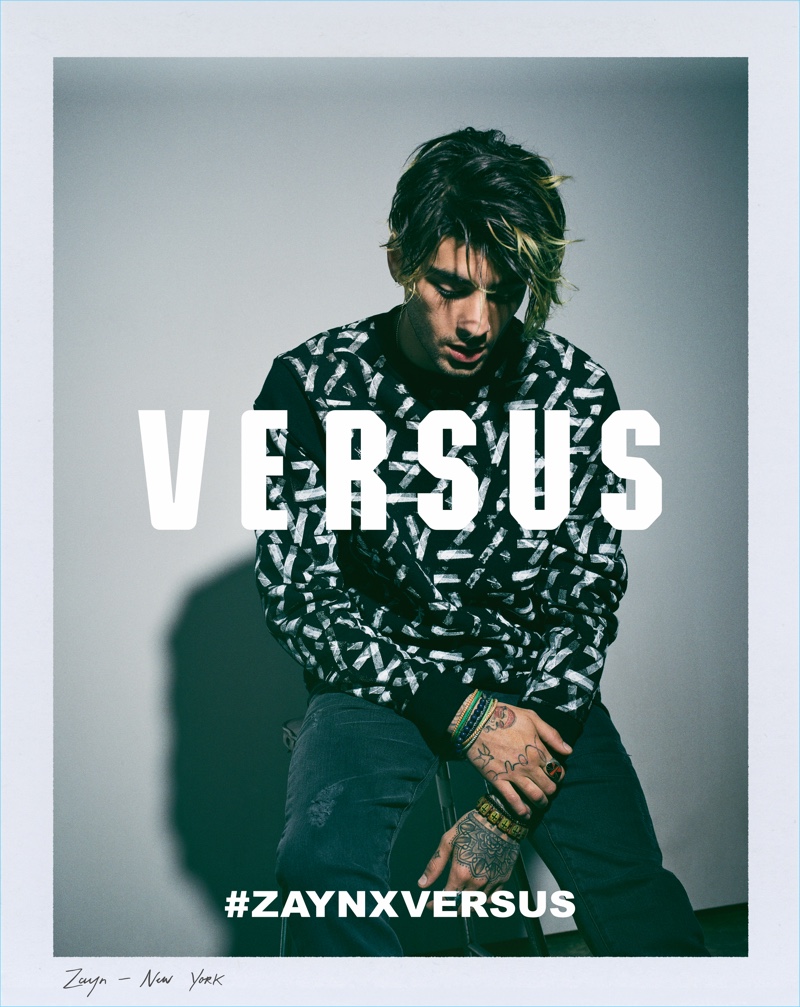 Greg Harris photographs Zayn Malik for his Versus Versace campaign.