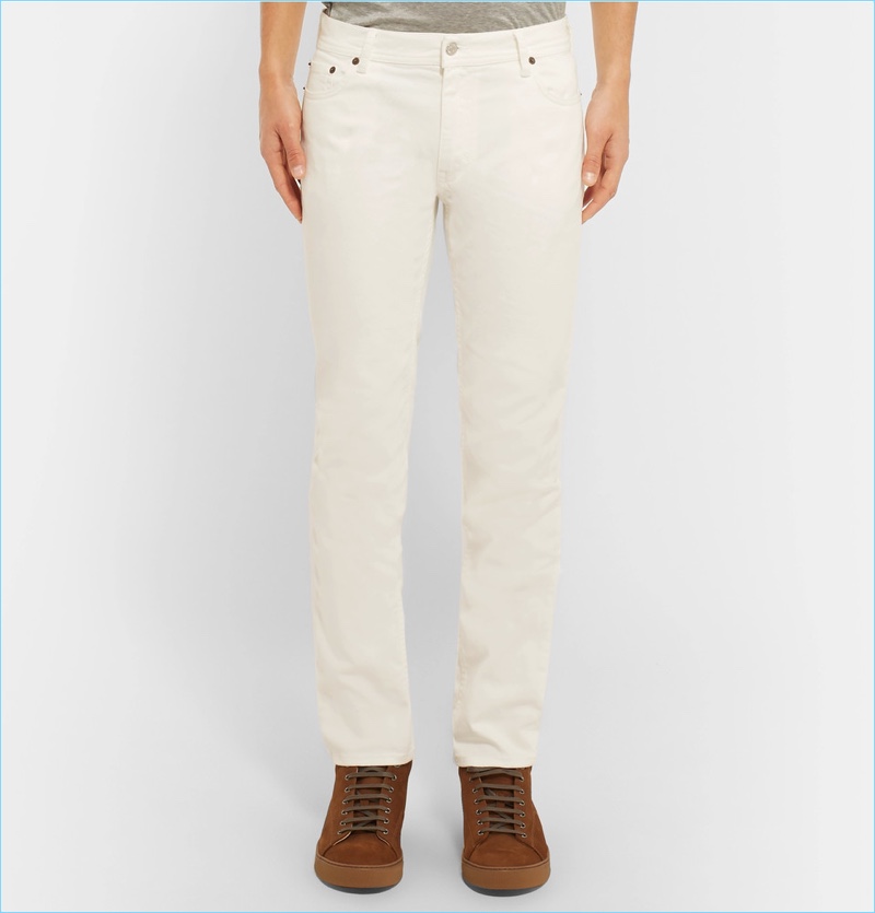 Acne Studios North Slim-Fit White Stretch-Denim Jeans