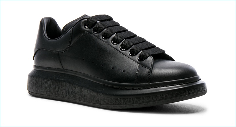 black leather alexander mcqueen's