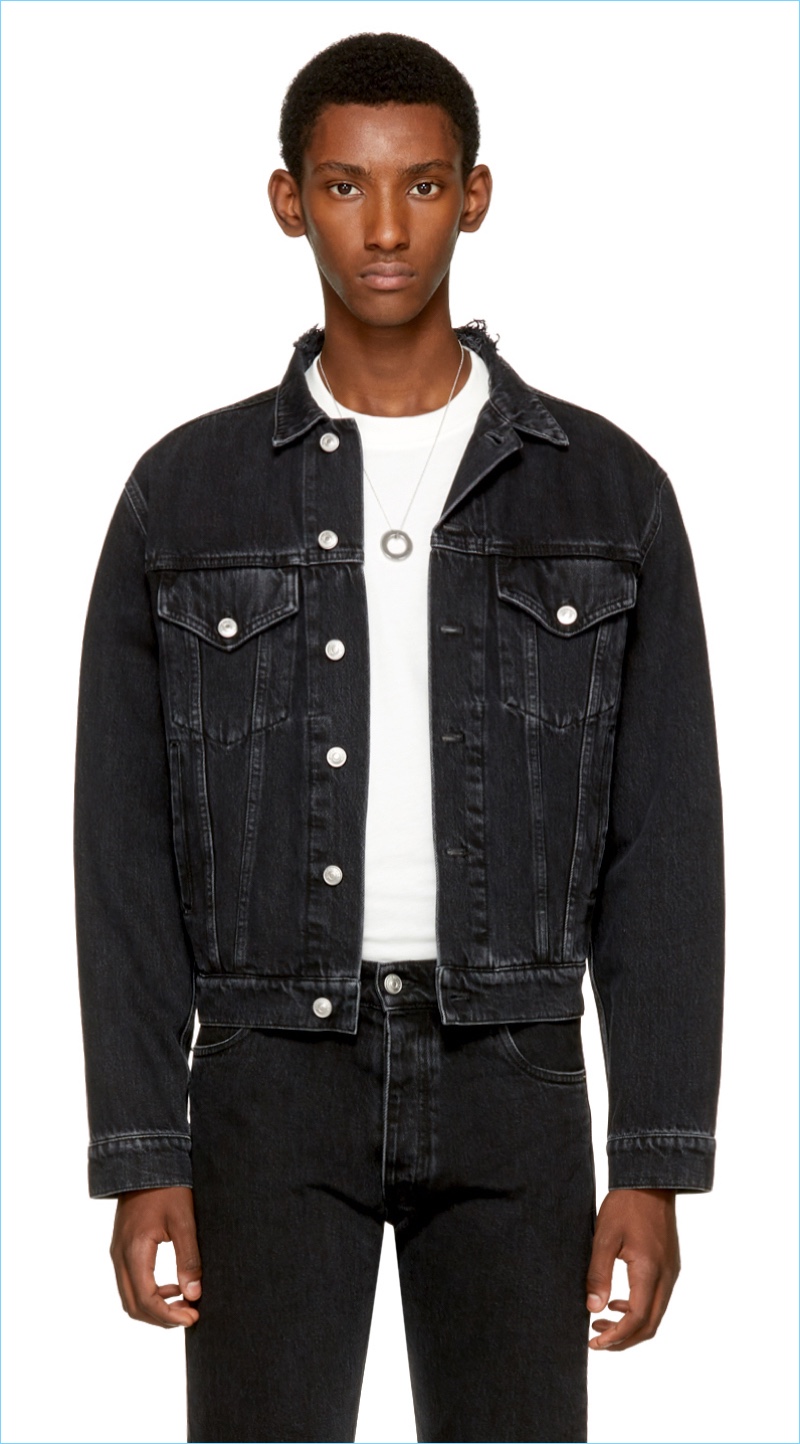 Balenciaga Black Classic Denim Jacket