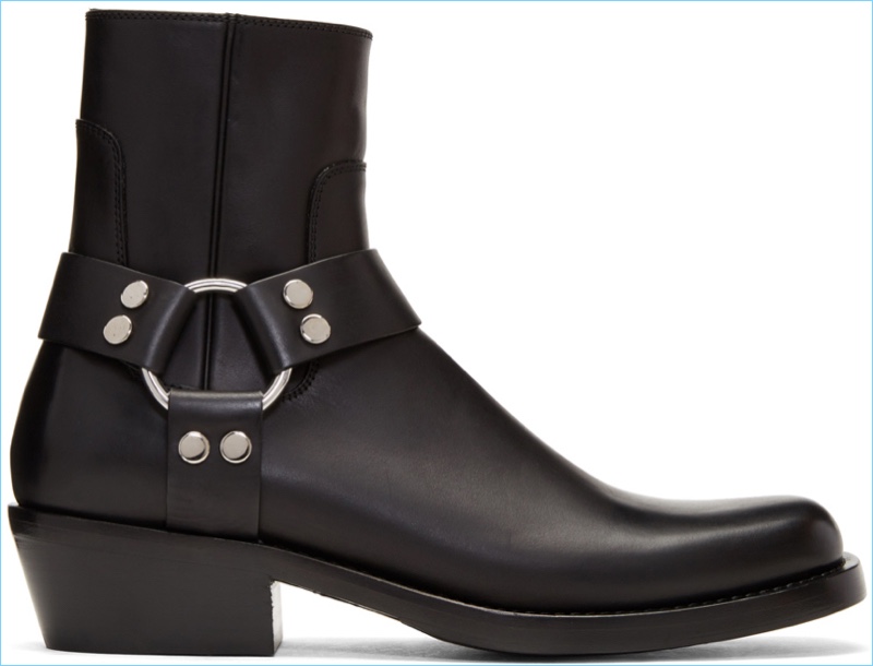 Balenciaga Black Harness Buckle Boots