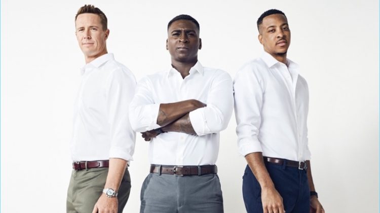 Matt Ryan, Didi Gregorius, and CJ McCollum sport Banana Republic's Rapid Movement chinos.