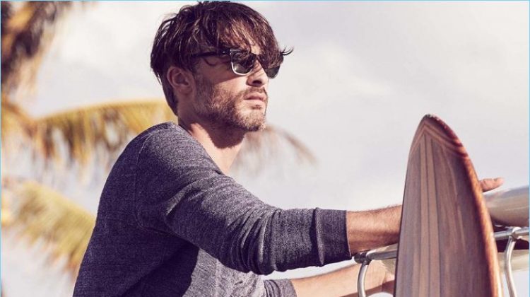 Catch the Wave: Ben Hill Models Surf-Inspired Fashions for Harrods Magazine
