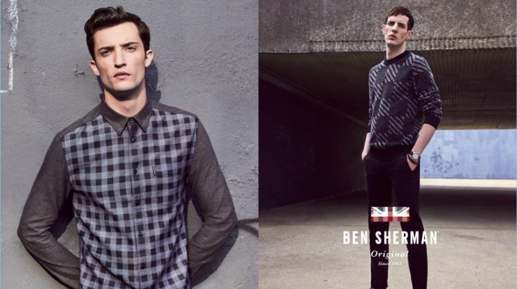 Models Max Von Isser and Aaron Vernon star in Ben Sherman's fall-winter 2017 campaign.