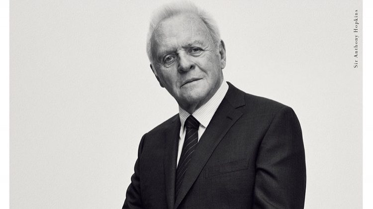 Gregory Harris photographs Sir Anthony Hopkins for Brioni's fall-winter 2017 campaign.