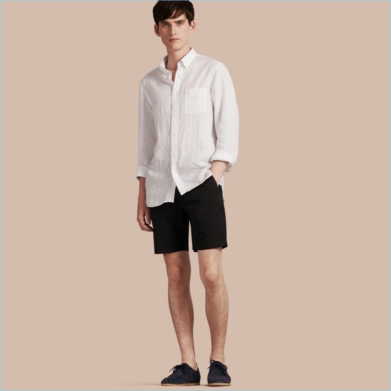 Burberry Cotton Poplin Chino Shorts