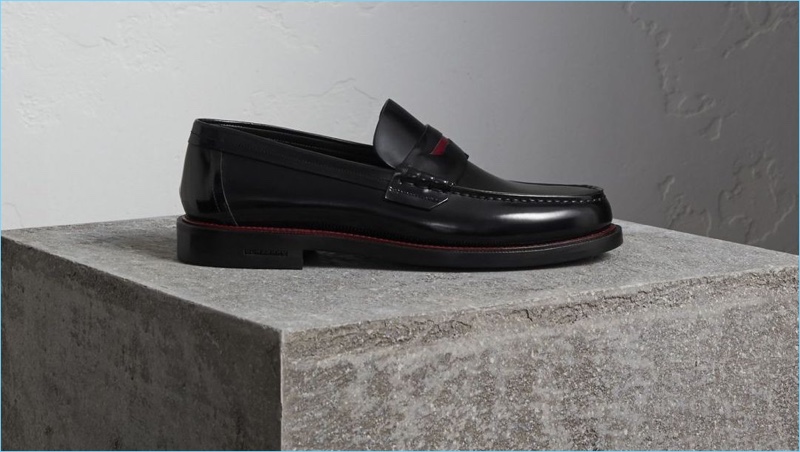 Burberry Two-tone Leather Penny Loafers