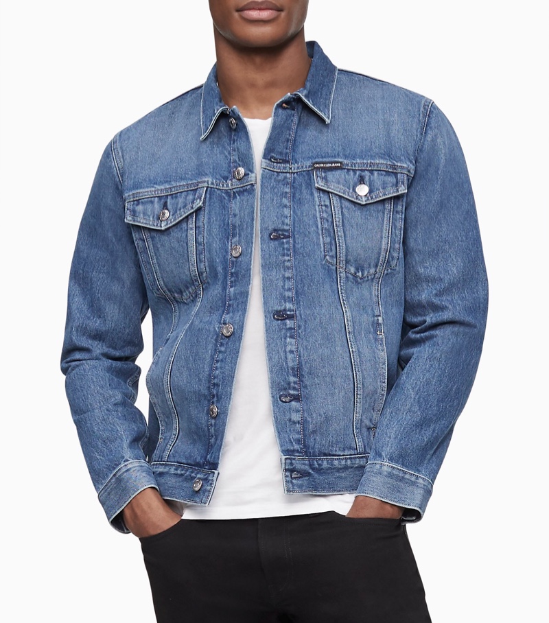 Calvin Klein Essential Denim Stretch Trucker Jacket Men