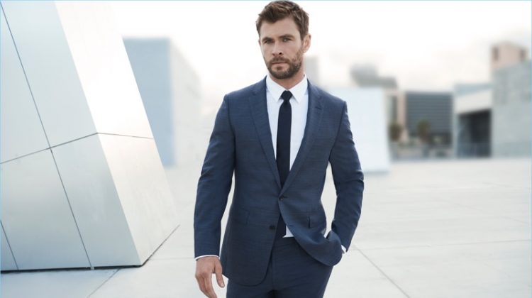 Chris Hemsworth suits up for the latest campaign for BOSS Bottled.