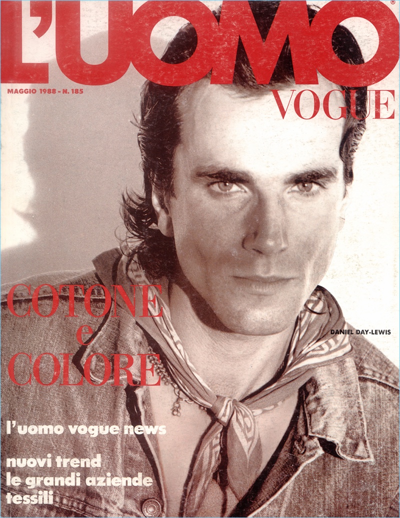 Daniel Day-Lewis May 1988 L'Uomo Vogue Cover